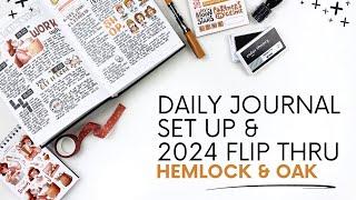 My 2025 Daily Journal Set Up & 2024 Flip Through | Hemlock & Oak