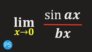 Limit of sinax/bx when x tends to 0