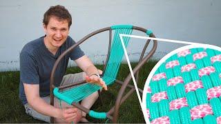 How to Upcycle a Patio Chair with Paracord.