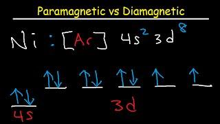 Paramagnetic vs Diamagnetic - Paired vs Unpaired Electrons - Electron Configuration