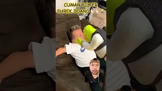 FILTER KISS SHREK LUCU !?? #funny #shrek #halloween #family #comedy #prank #comedia