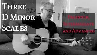 Three D Minor Scales - Beginner, Intermediate and Advanced | Tom Strahle | Easy Guitar