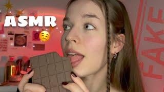 asmr eating fake food ||°₊⊹плямканье и жевание фейковой еды⋆.⊹