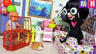 WHAT SCARED OUR NANNY? KATYA AND MAX FUN #FAMILY doll cartoons