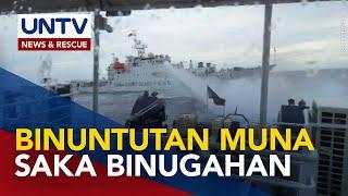 Barko ng BFAR sa Bajo de Masinloc, muling ginamitan ng water cannon ng China