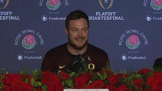 Oregon head coach Dan Lanning discusses loss to Ohio State in Rose Bowl