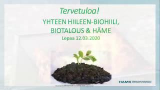 Yhteen hiileen -Biohiili, biotalous ja Häme -tapahtuma lyhyesti