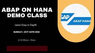 ABAP ON HANA DEMO CLASS