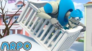 BROKEN SLEIGH on a Snow Day!!! | ARPO The Robot | Funny Kids Cartoons | Kids TV Full Episodes