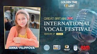 Golden Time Talent | 27 Season | Anna Filippova | ROCK VOCALS