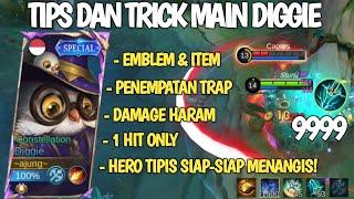 CARA MAIN DIGGIE DAMAGE, SETTINGAN EMBLEM DAN ITEM 1HIT ONLY‼️BUILD DIGGIE TERSAKIT 2024