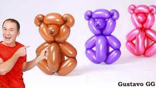 BALLOON ANIMALS FOR BEGINNERS  balloon bear - How to make balloon animals  - Gustavo gg