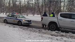 Russian Police | Škoda Octavia with blue/red lights