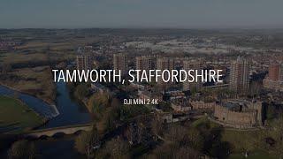 Tamworth, Staffordshire 4K Cinematic DJI Mini 2 castle, moat house and flats