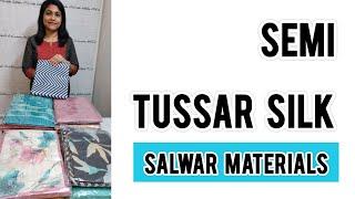 ELEGANT SEMI TUSSAR SILK | SEMI JUTE SILK MATERIALS | FLORAL DIGITAL PRINT | WhatsApp 09980215090