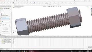 BASIC MOTION OF NUT AND BOLT IN SOLIDWORKS