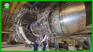 Rolls Royce Jumbo Jet Engine Manufacturing Process. Boeing 747 Takeoff