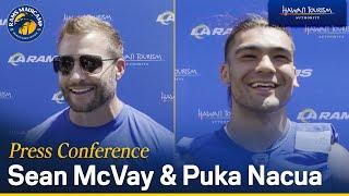 Sean McVay & Puka Nacua Address The Media Following Day 1 Of Maui Minicamp
