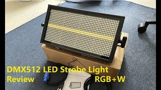 DMX512 - LED Strobe Light Review - 8 section 3-color white strobe - AliExpress