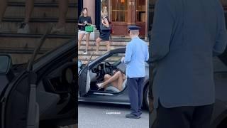 SEXY LADY ARRIVES IN PORSCHE CARRERA #monaco #supercars #shorts #viral #trending #fyp #foryou #video