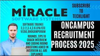 Miracle software systems oncampus recruitment process 2025