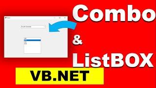 How to implement List Box and ComboBox in vb.net | ListBox & ComboBoX implementation in VB.NET |