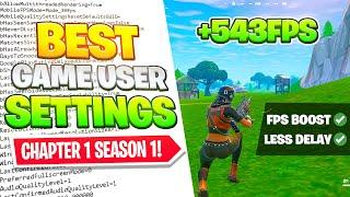 The BEST Game User Settings in Fortnite Chapter 1 Season 1! (FPS BOOST & 0 DELAY)