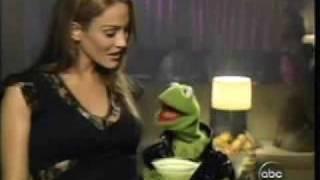 Christina Cindrich w/ Kermit the Frog on Jimmy Kimmel (2004)