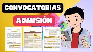 Convocatorias de admisión en educación básica