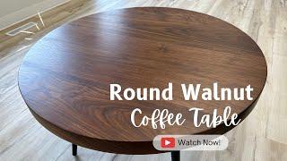 Mid Century Modern Round Walnut Coffee Table | Custom Table Edmonton