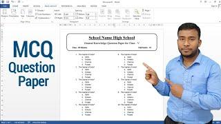 How to Create Multiple Choice Question (MCQ) Paper in Microsoft Word | MCQ Exam Paper in MS Word