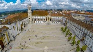 Coimbra University aerial (launch 350 balloons)