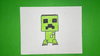 How to draw Creeper Minecraft |Как нарисовать Крипера из MineCraft