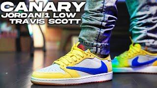 Jordan 1 Retro Low OG SP Travis Scott Canary Review and on Foot