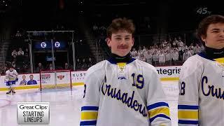 St Cloud Cathedral Intros, 2025 class A Minnesota boys HS hockey tournament