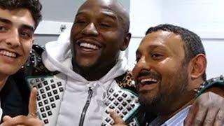 (EPIC) FLOYD MAYWEATHER MEETS PRINCE NASEEM HAMED; BEHIND-THE-SCENES AFTER DAVIS STOPPED WALSH IN 3