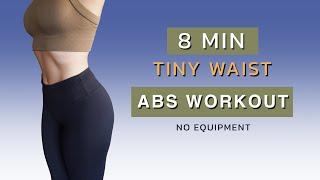 8 MIN TINY WAIST ABS WORKOUT | do it for 14 days | figura klepsydry