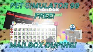 [DUPE UPDATED] Pet Simulator 99!  MAILBOX DUPE SCRIPT *UNLEAKED (FREE AND WORKING ON ANY EXECUTOR!