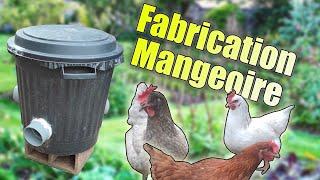 Fabriquer une Mangeoire a poule anti-gaspillage et anti-nuisible