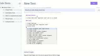 testomatio.io: #2 create new test and steps auto-completion functionality