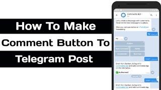 How To Make Comment Button To Your Telegram Post | Telegram bot