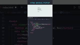  Simple Modal Popup with Overlay Effect #webdevelopment #coding #htmlcss #shorts