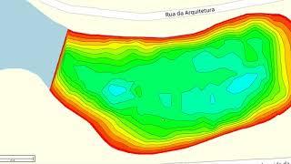 Generate depth or elevation contours from matrix data in Hydromagic