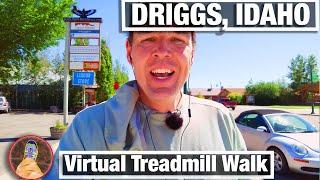 City Walks  - Exploring Driggs Idaho in Summer - 4k Virtual treadmill walking tour