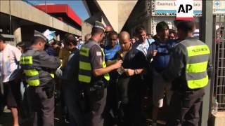 Argentine and Swiss fans arrive at stadium for their WC second round match