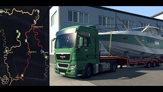 [ETS 2] Карта Дальнобойщики 2_Срезаем через Приозерск путь в Шахты_MAN TGX 4x2