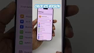 iPhone Check IOS Version ️