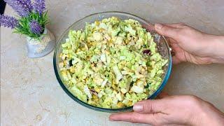 New Chinese cabbage salad! Original and fast! I want to eat it all, it's just a bomb!