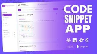 Full Stack Code Snippet App With React, Next Js and TypeScript
