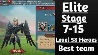 Lords mobile Elite stage 7-15 F2p With level 58 heroes best team